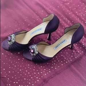 Manolo Blahnik Open Toe Pump